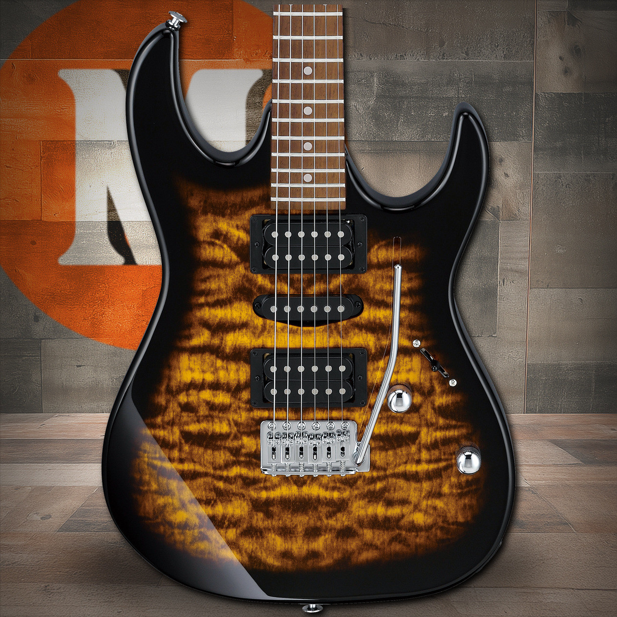 Ibanez GIO RX 6 String Electric Guitar - Sunburst (GRX70QASB) | Musician Madness