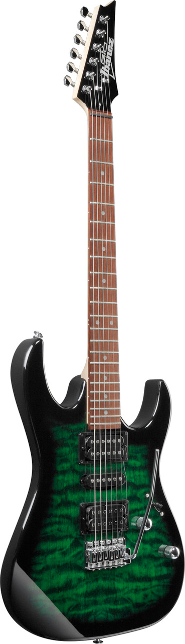 Ibanez GIO RX 6 String Electric Guitar - Transparent Emerald Burst (GRX70QATEB)