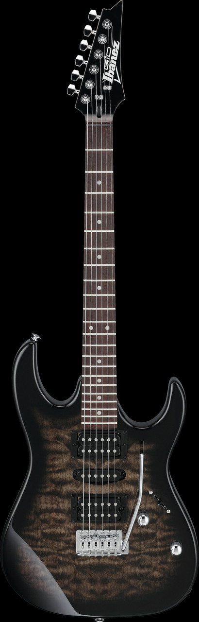 Ibanez GIO RX 6 String Electric Guitar - Transparent Black Sunburst (GRX70QATKS) | Musician Madness