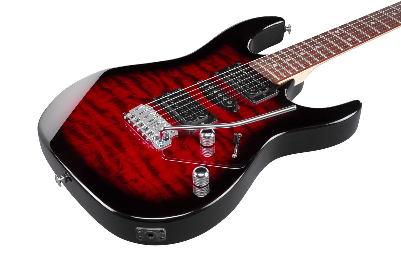 Ibanez GIO RX 6 String Electric Guitar - Transparent Red Burst (GRX70QATRB)