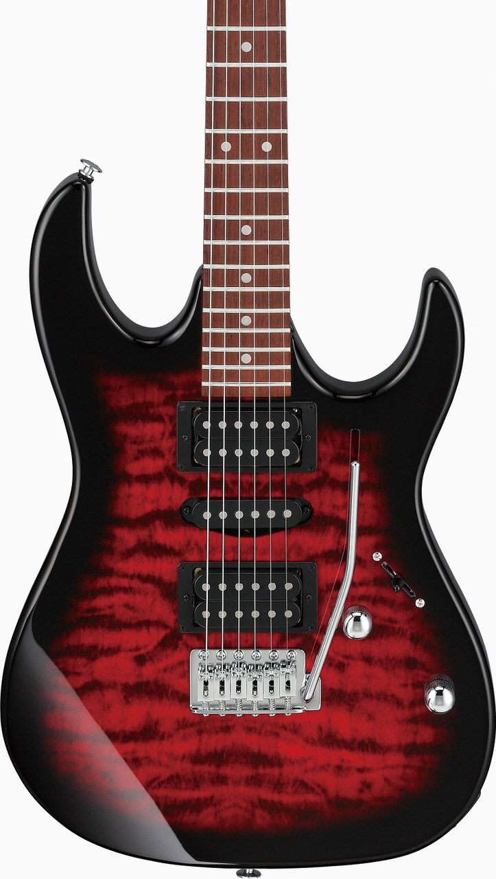 Ibanez GIO RX 6 String Electric Guitar - Transparent Red Burst (GRX70QATRB)