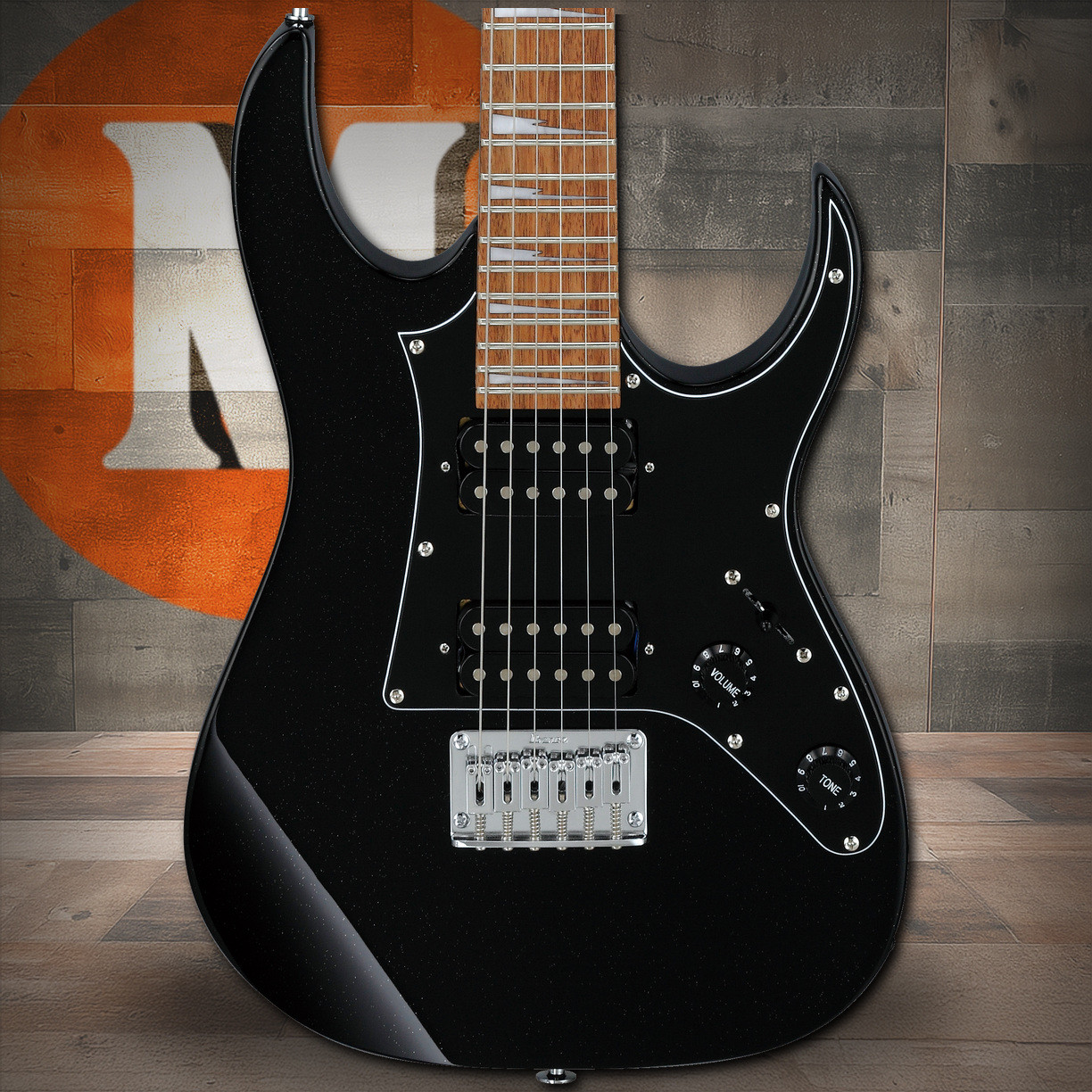 Ibanez GIO RG miKro 6 String Electric Guitar - Black Night (GRGM21BKN)