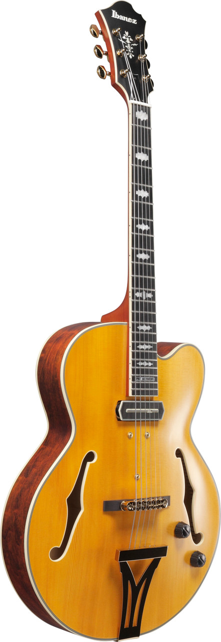 Ibanez Pat Metheny Signature 6 String Electric Guitar w/Case - Natural Amber Low Gloss (PM3CNAL)