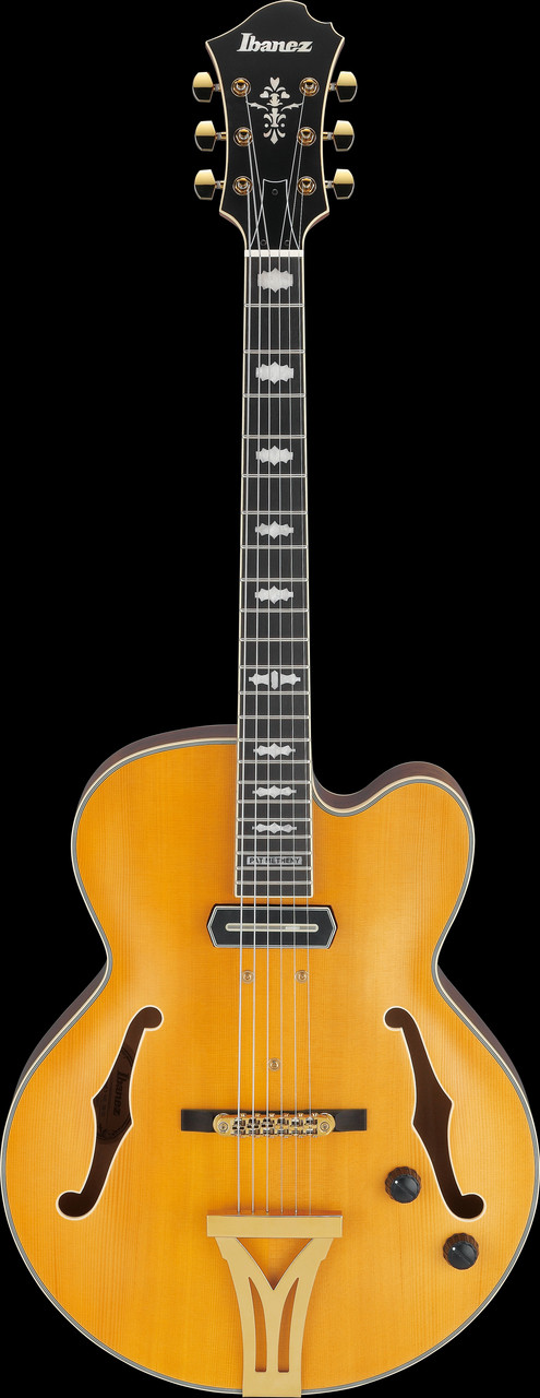 Ibanez Pat Metheny Signature 6 String Electric Guitar w/Case - Natural Amber Low Gloss (PM3CNAL)