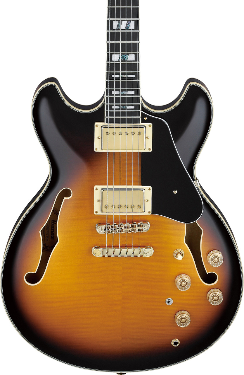 Ibanez John Scofield Signature  6 String Electric Guitar w/Case - Vintage Yellow Sunburst (JSM10VYS)