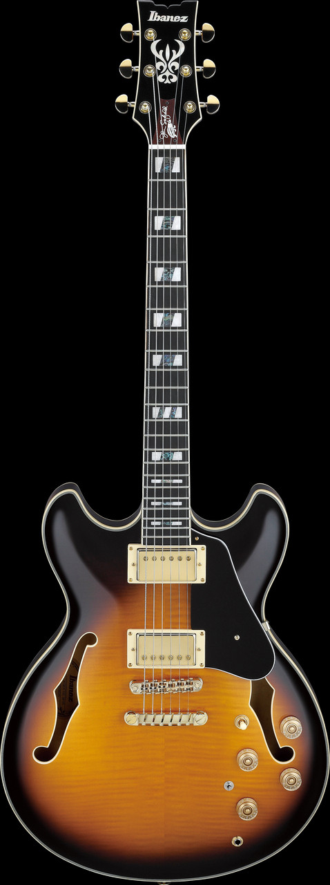 Ibanez John Scofield Signature  6 String Electric Guitar w/Case - Vintage Yellow Sunburst (JSM10VYS)