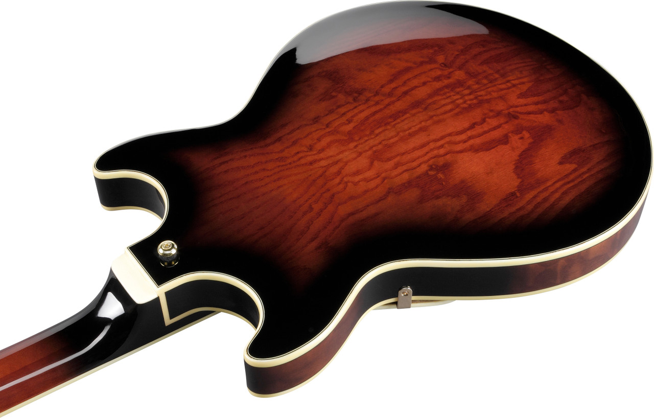 Ibanez AM Artstar 6 String Electric Guitar w/Case - Dark Brown Sunburst (AM153QADBS)