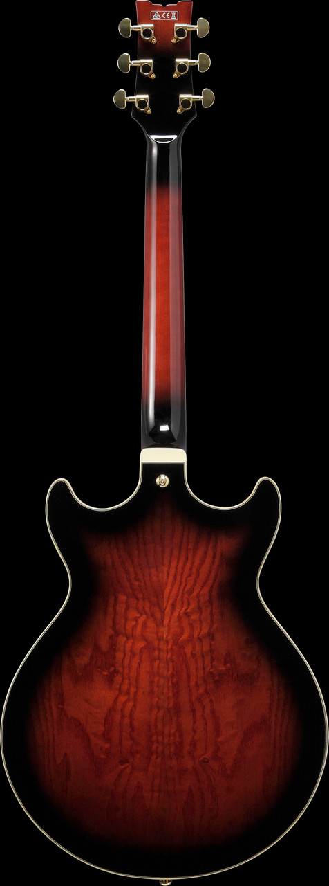 Ibanez AM Artstar 6 String Electric Guitar w/Case - Dark Brown Sunburst (AM153QADBS)