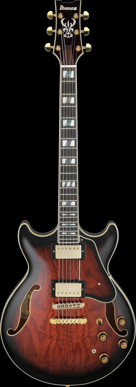 Ibanez AM Artstar 6 String Electric Guitar w/Case - Dark Brown Sunburst (AM153QADBS)