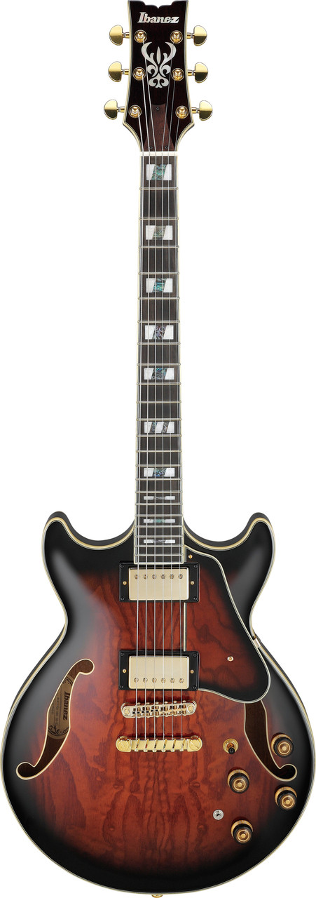Ibanez AM Artstar 6 String Electric Guitar w/Case - Dark Brown Sunburst (AM153QADBS)