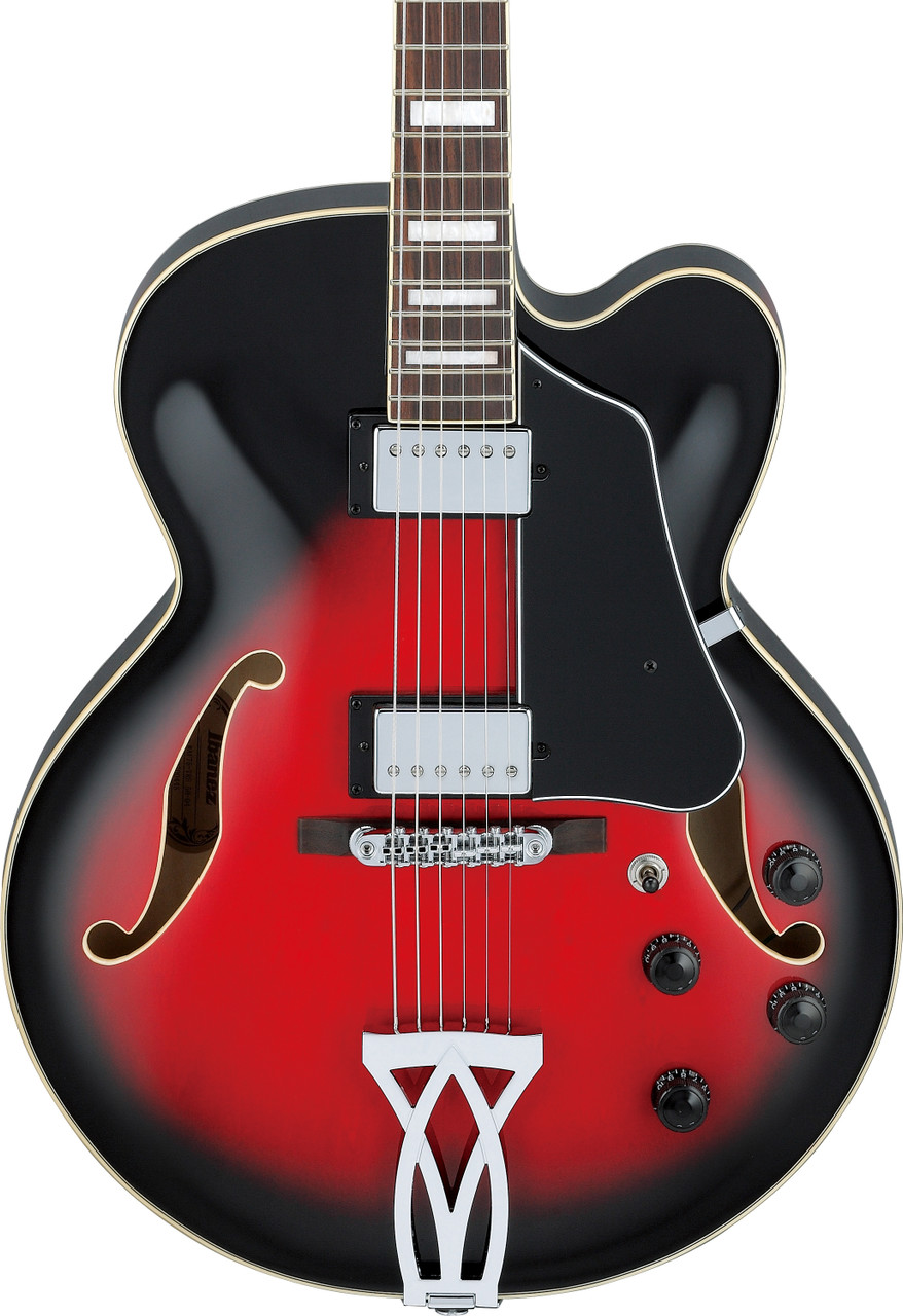 Ibanez AF Artcore 6 String Electric Guitar  - Transparent Red Sunburst (AF75TRS)