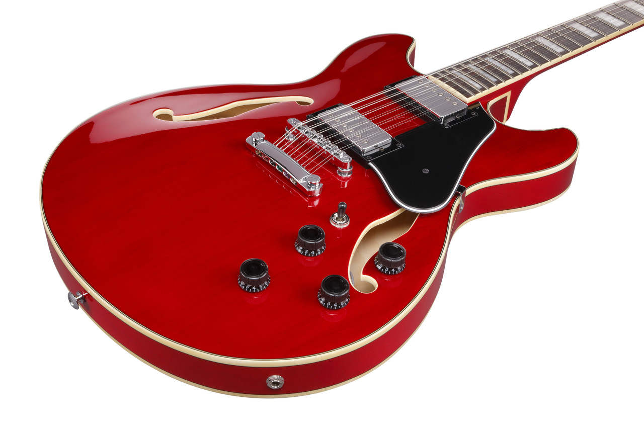 Ibanez AS Artcore 12 String Electric Guitar  - Transparent Cherry Red (AS7312TCD)
