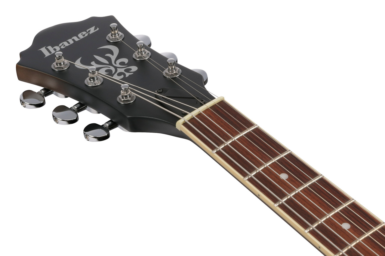 Ibanez AS Artcore 6 String Electric Guitar  - Transparent Black Flat (AS53TKF)