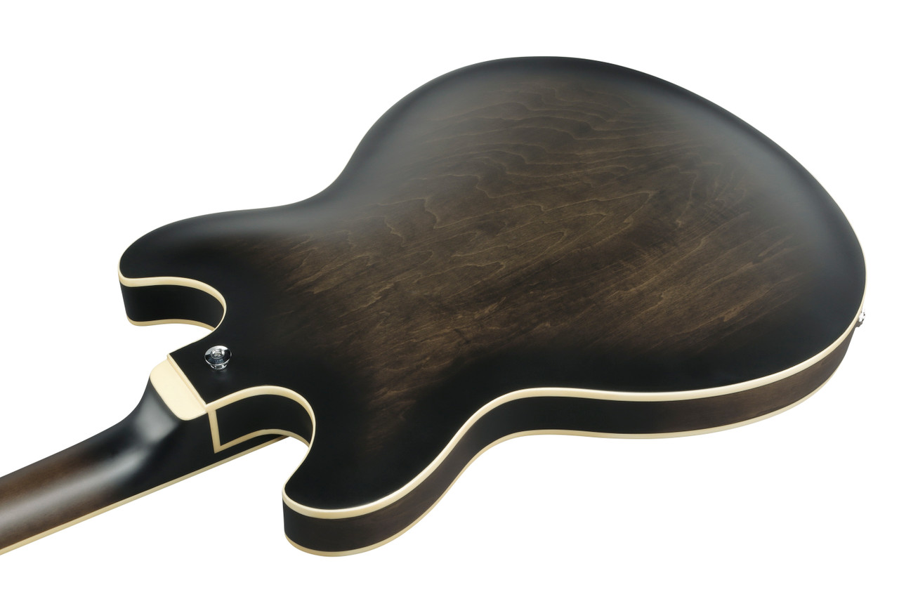 Ibanez AS Artcore 6 String Electric Guitar  - Transparent Black Flat (AS53TKF)