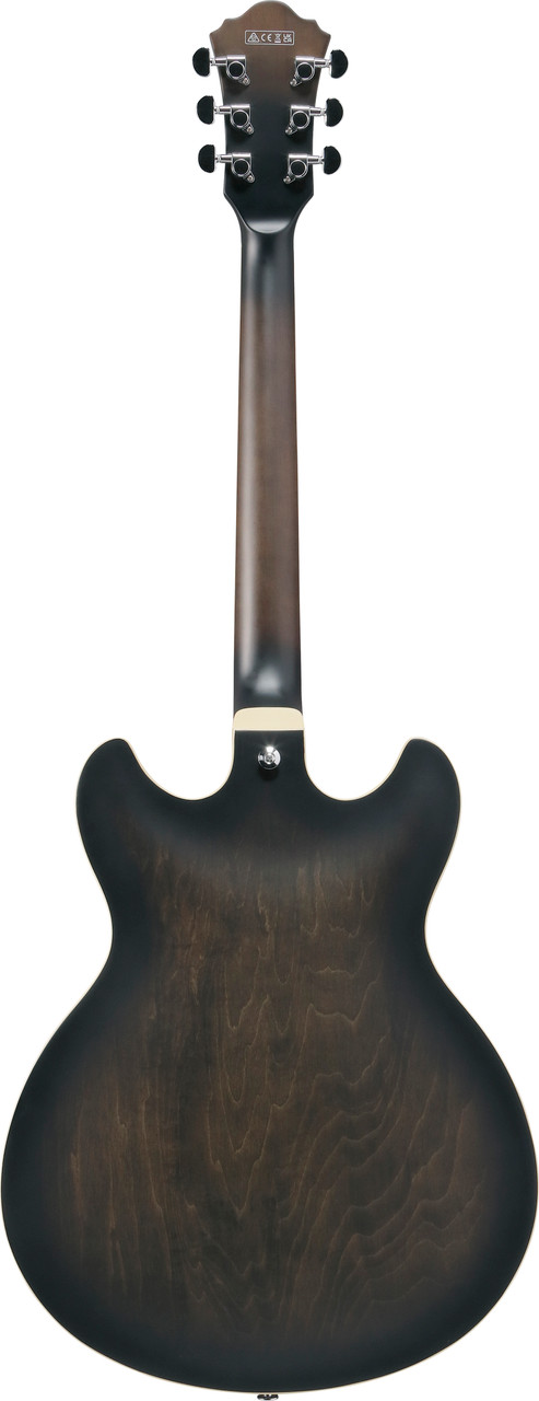 Ibanez AS Artcore 6 String Electric Guitar  - Transparent Black Flat (AS53TKF)