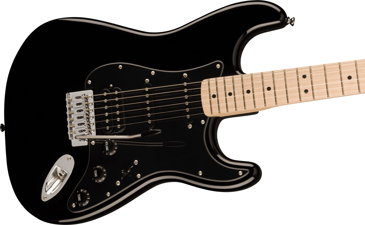 Squier Squier Sonic Stratocaster HSS - Maple Fingerboard - Black Pickguard - Black | Musician Madness