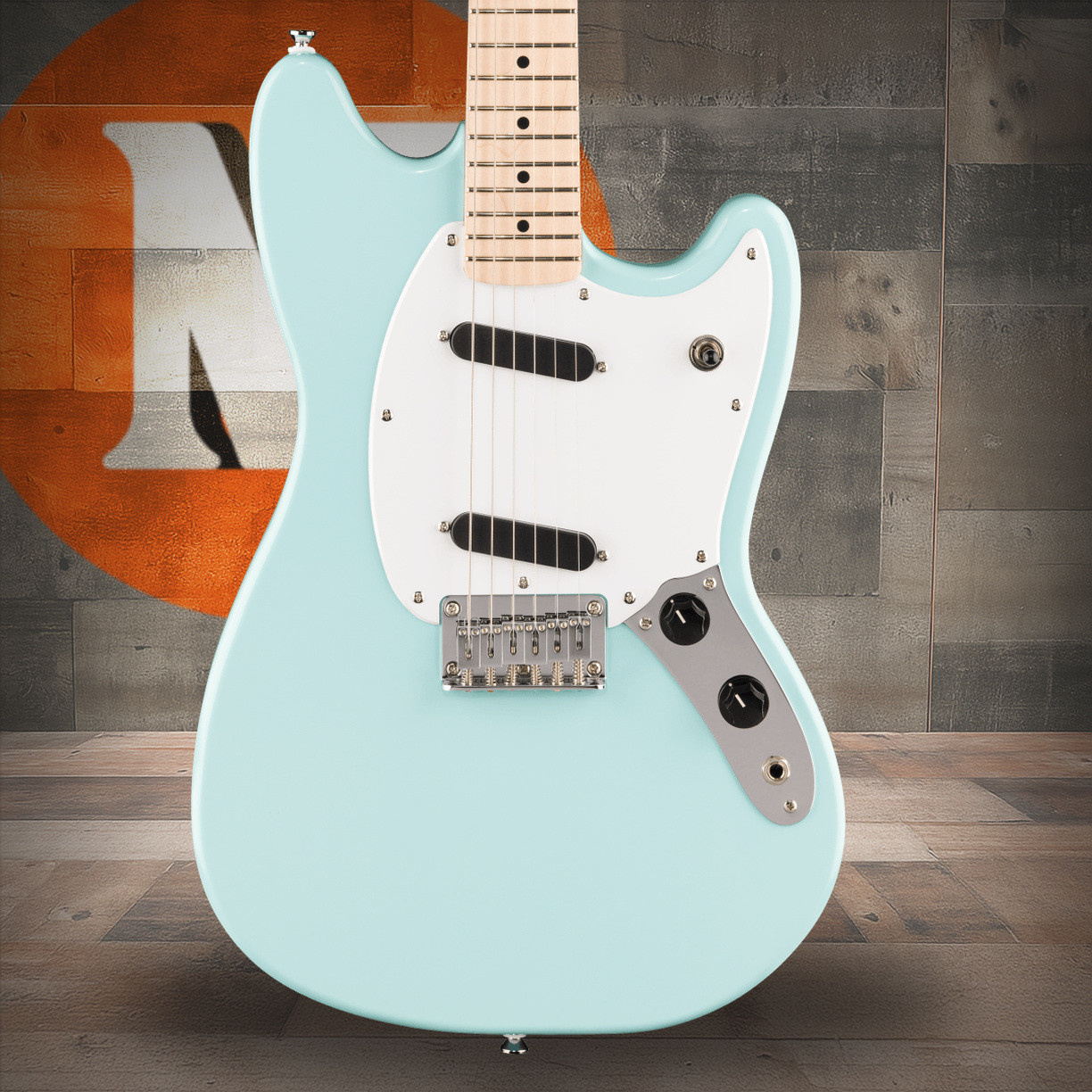 Squier Squier Sonic Mustang - Maple Fingerboard - White Pickguard - Daphne Blue | Musician Madness