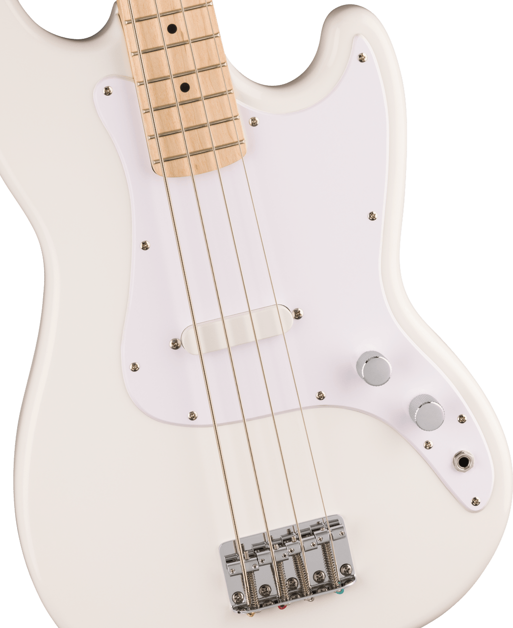 Squier Squier Sonic Bronco Bass - Maple Fingerboard - White Pickguard - Arctic White | Musician Madness