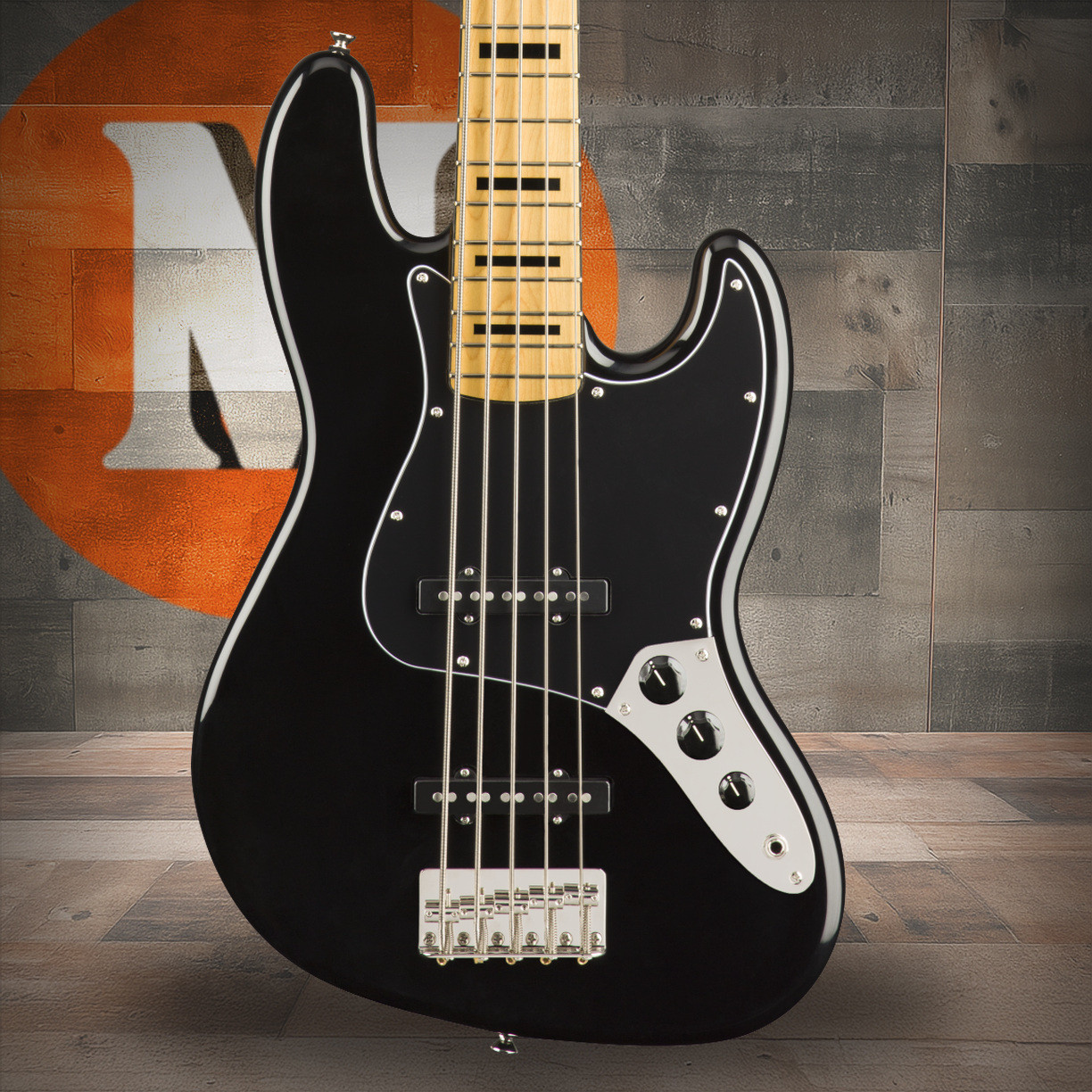 Squier Classic Vibe '70s Jazz Bass V - Maple Fingerboard - Black | Musician Madness