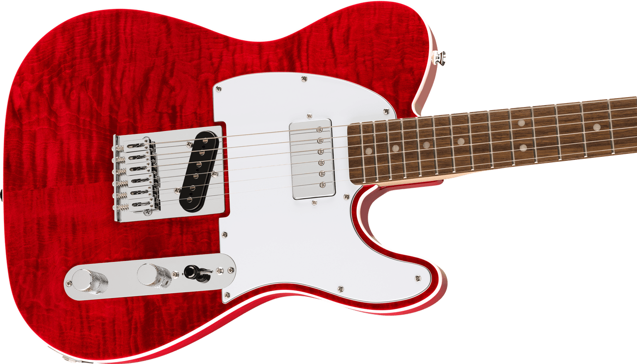 Squier Affinity Series Telecaster FMT SH - Laurel Fingerboard - White Pickguard - Crimson Red Transparent | Musician Madness