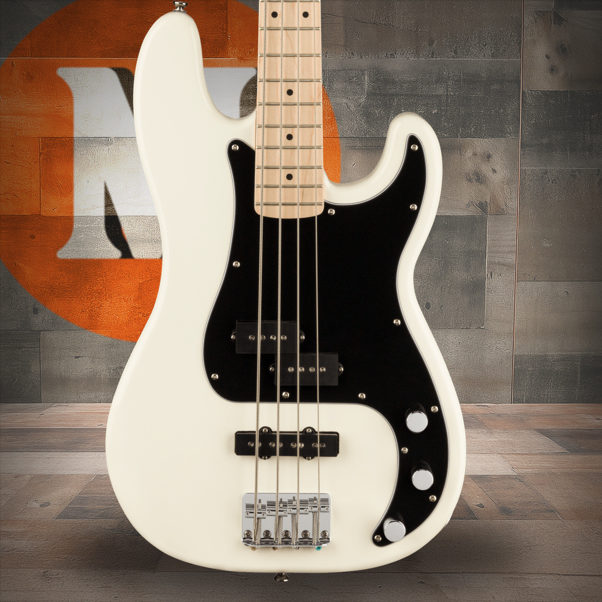 Squier Affinity Series Precision Bass PJ - Maple Fingerboard - Black Pickguard - Olympic White | Musician Madness