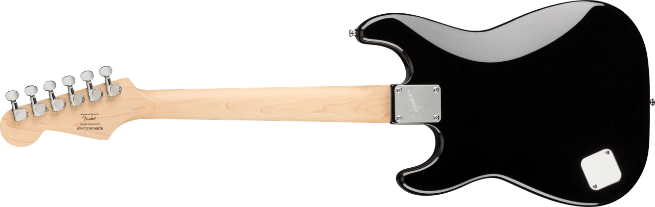 Squier Mini Stratocaster - Laurel Fingerboard - White Pickguard - Black | Musician Madness