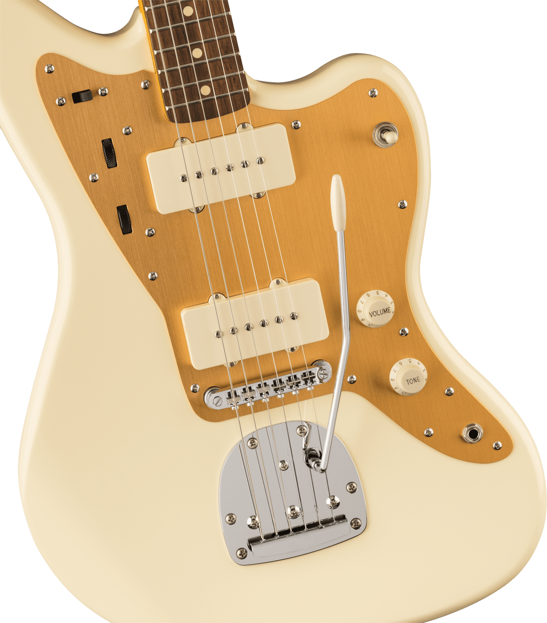 Squier J Mascis Jazzmaster - Laurel Fingerboard - Gold Anodized Pickguard - Vintage White | Musician Madness