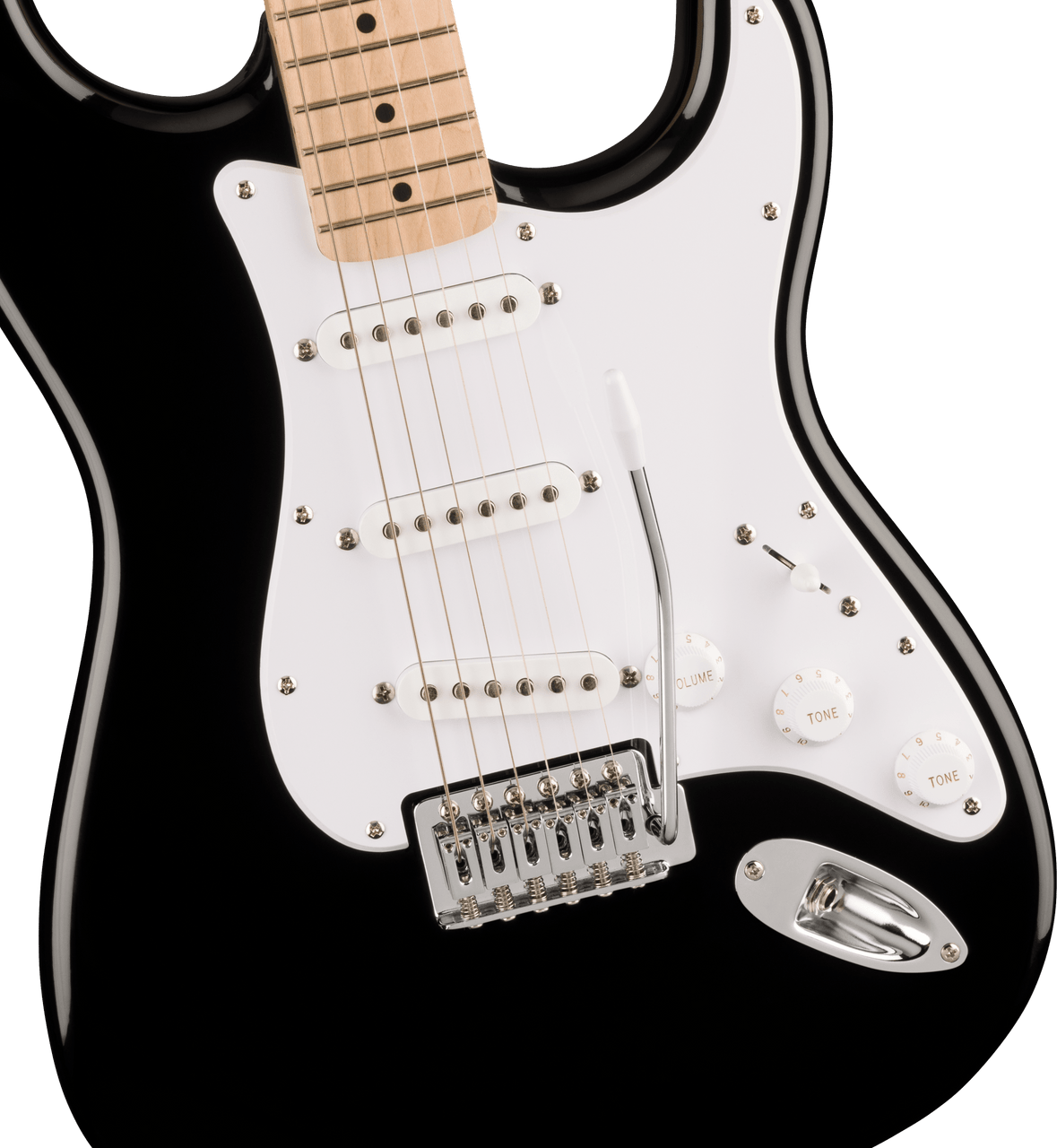 Squier Squier Sonic Stratocaster Pack - Maple Fingerboard - Black - Gig Bag - 10G - 120V | Musician Madness