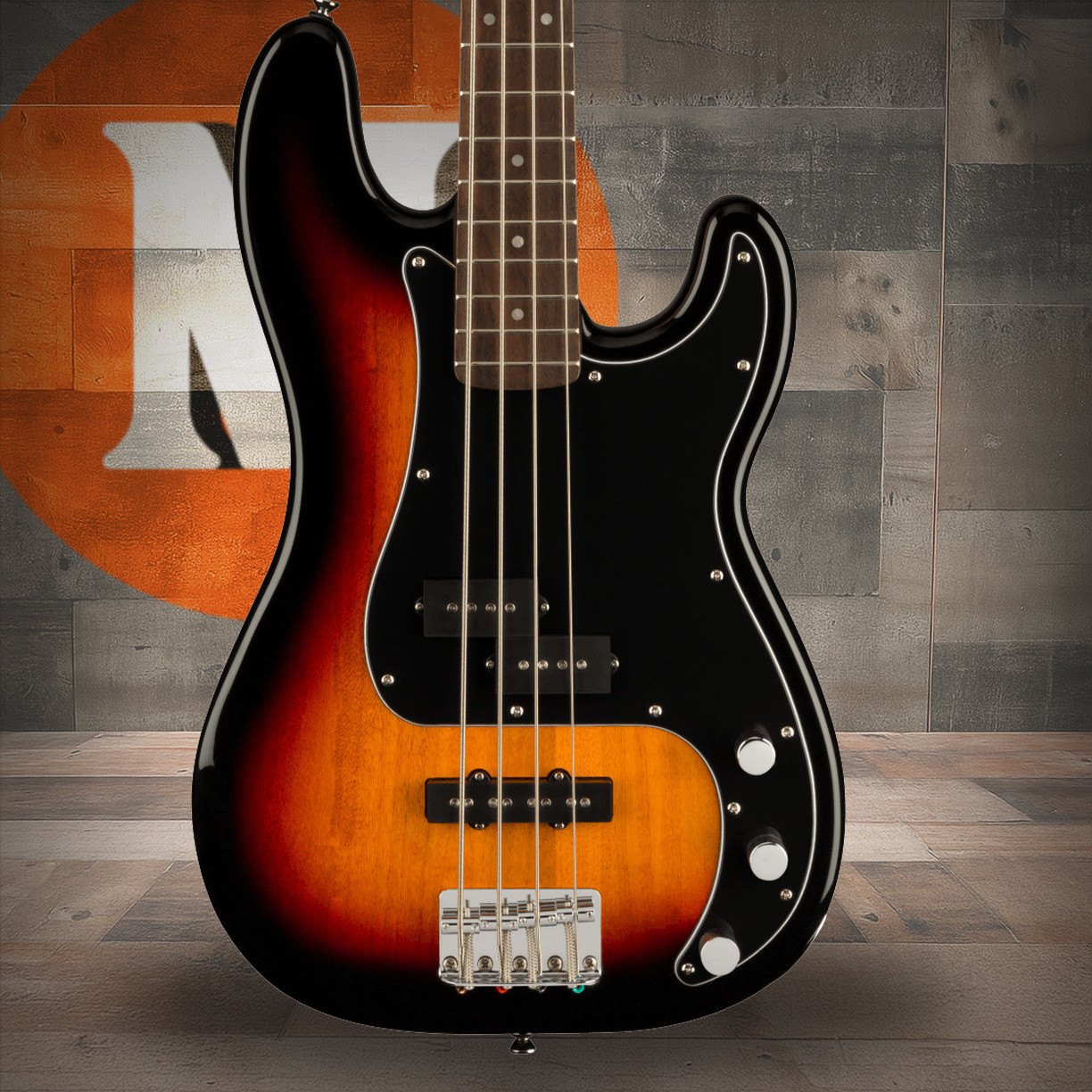Squier Affinity Series Precision Bass PJ Pack - Laurel Fingerboard - 3-Color Sunburst - Gig Bag - Rumble 15 - 120V | Musician Madness