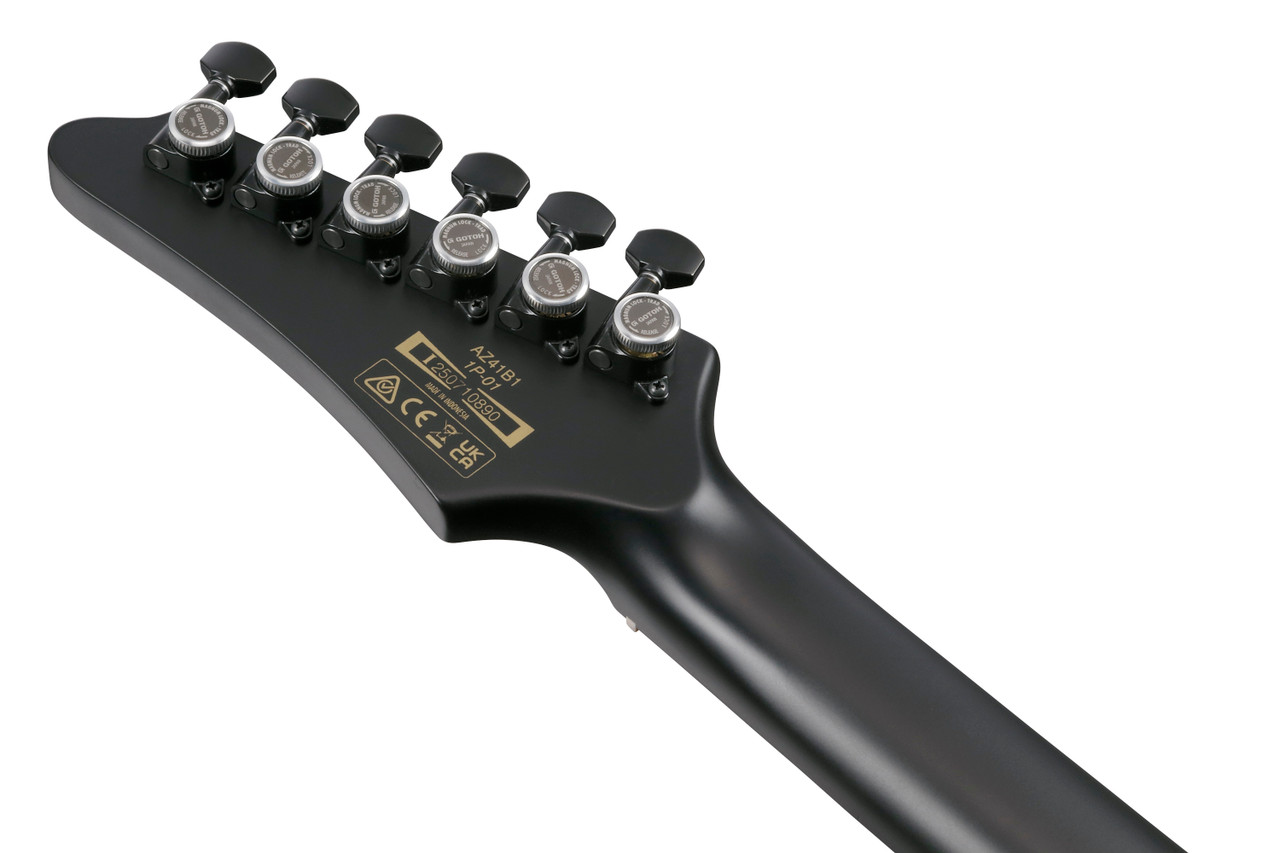 Ibanez AZ Iron Label 6 String Electric Guitar - Black Flat (AZ41B1BKF) | Musician Madness