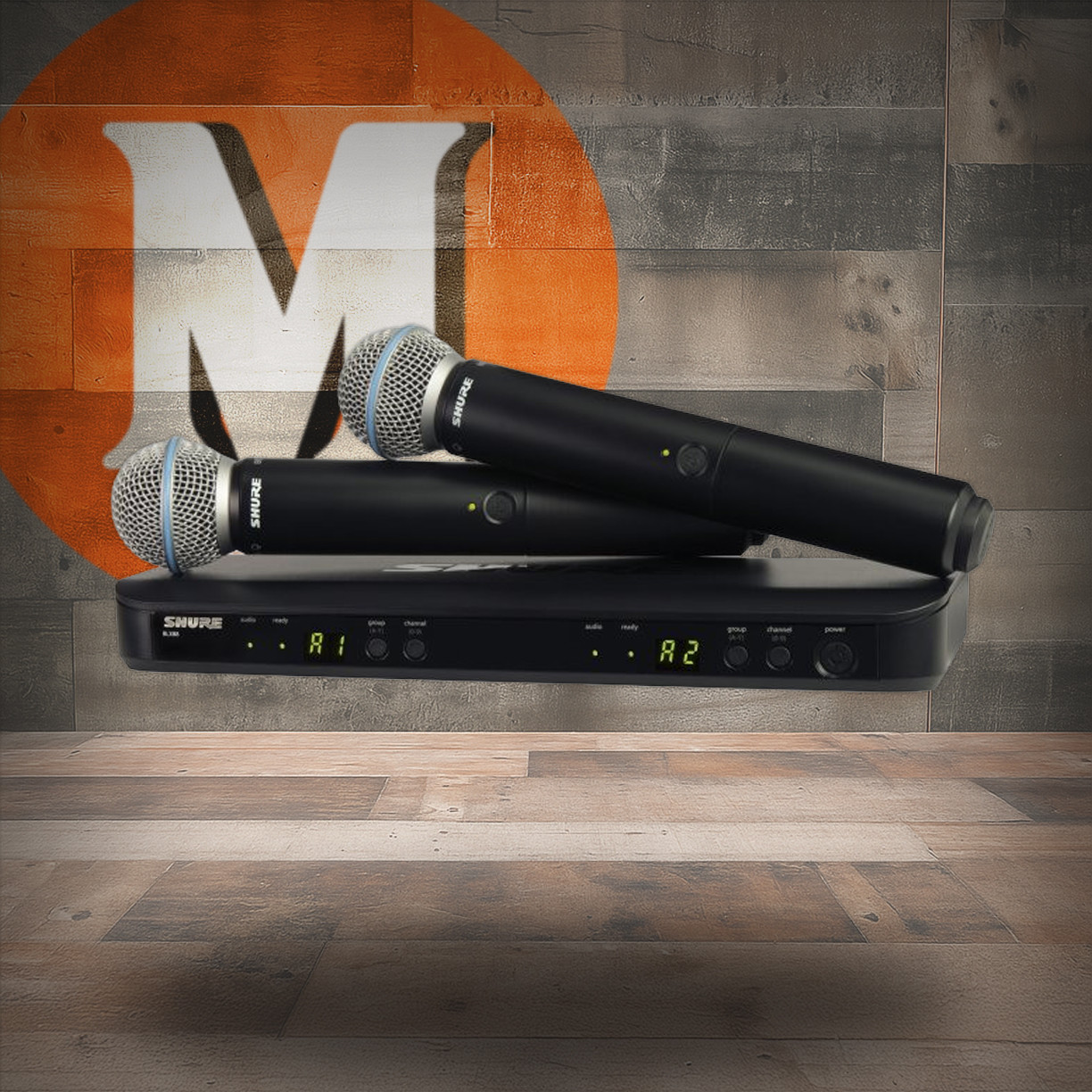 Shure BLX288/B55-H10 Wireless Dual Vocal System with 2 Beta 58A's H10 Band | Musician Madness