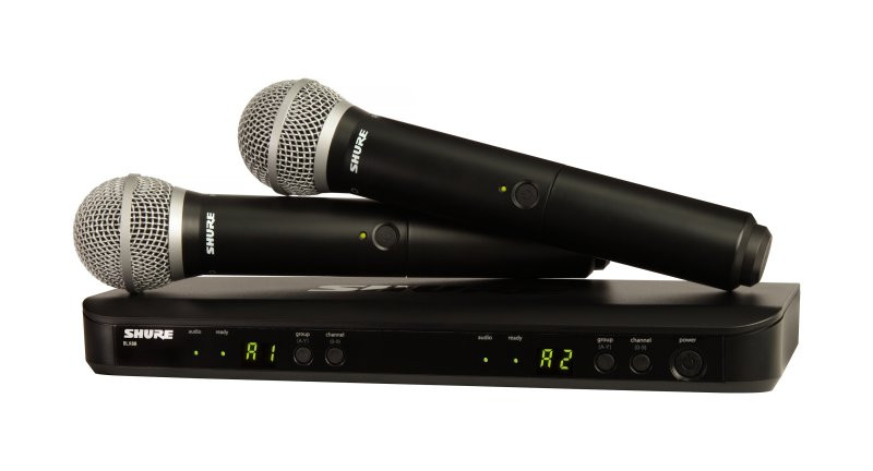 Shure BLX288/SM58-H11 Wireless Dual Vocal System with 2 PG58's H11 Band | Musician Madness
