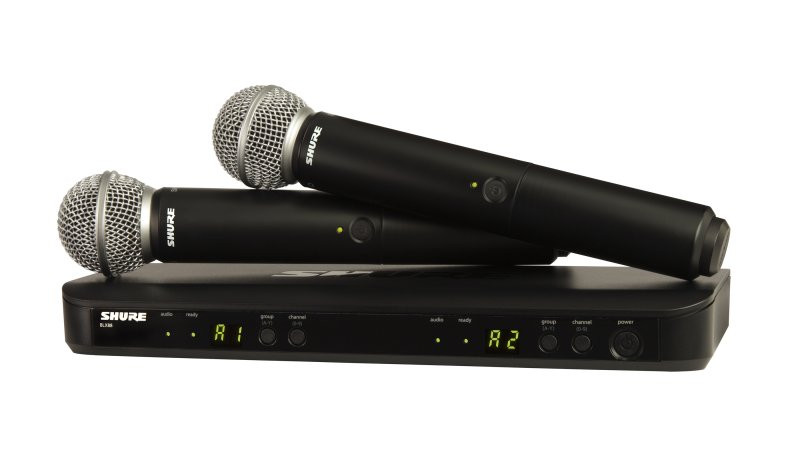 Shure BLX288/SM58-H11 Wireless Dual Vocal System with 2 SM58's H11 Band | Musician Madness