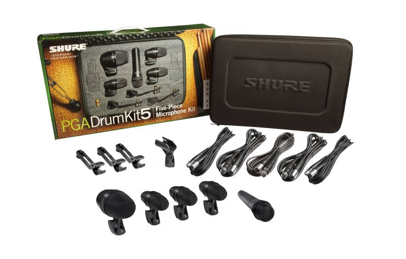 Shure PGADRUMKIT5 5 Piece Microphone Set For Drum Kit | Musician Madness