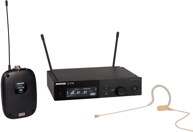 Shure SLXD14/153T-G58 Wireless System with SLXD1 Transmitter and MX153T Headworn Mic G58 Band | Musician Madness