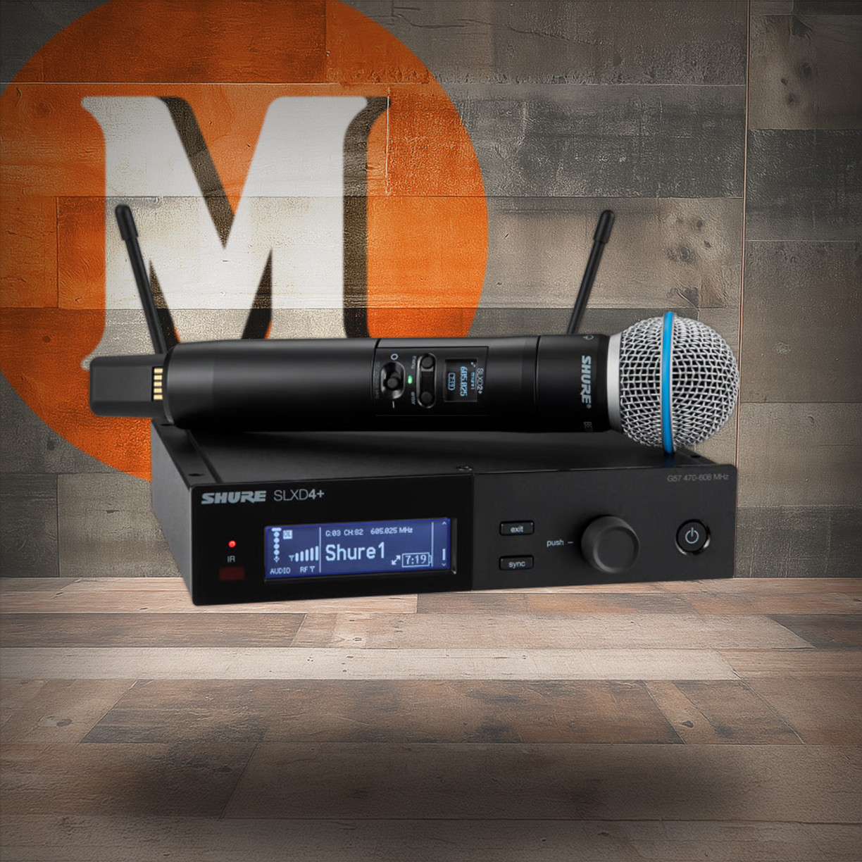 Shure SLXD24+/B58-G57 SLXD Plus Handheld Dig System with Beta58A Tx Freq G57 | Musician Madness