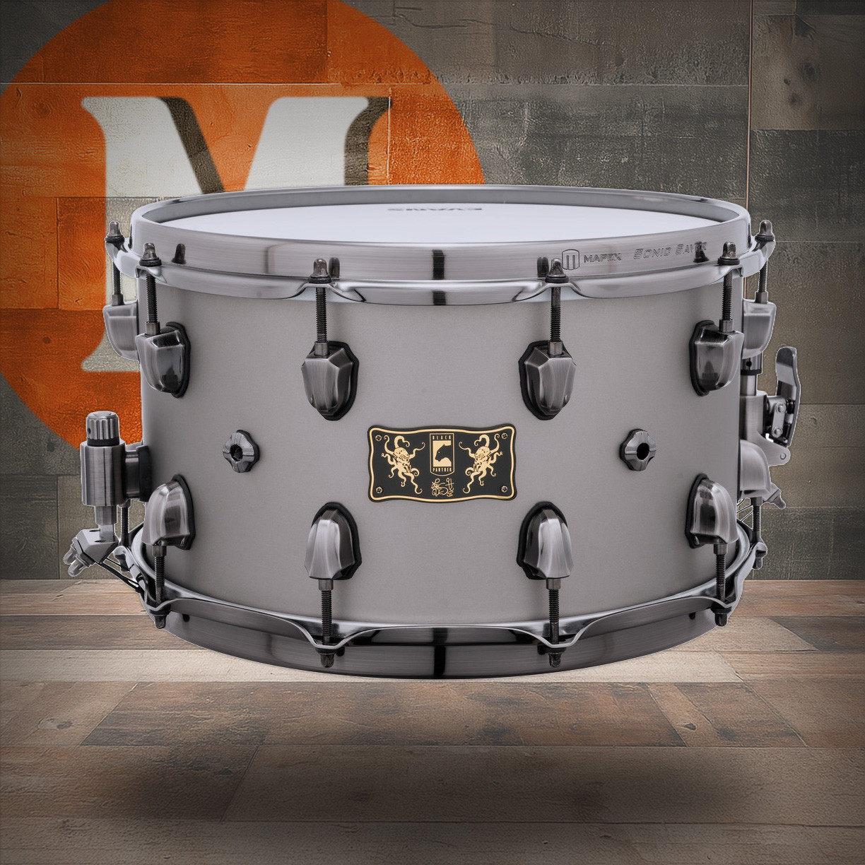 Mapex Artist Collection Psychoctopus 14 X 8 Snare Drum - Gun Metal Gray (ACMP4800LPG) | Musician Madness