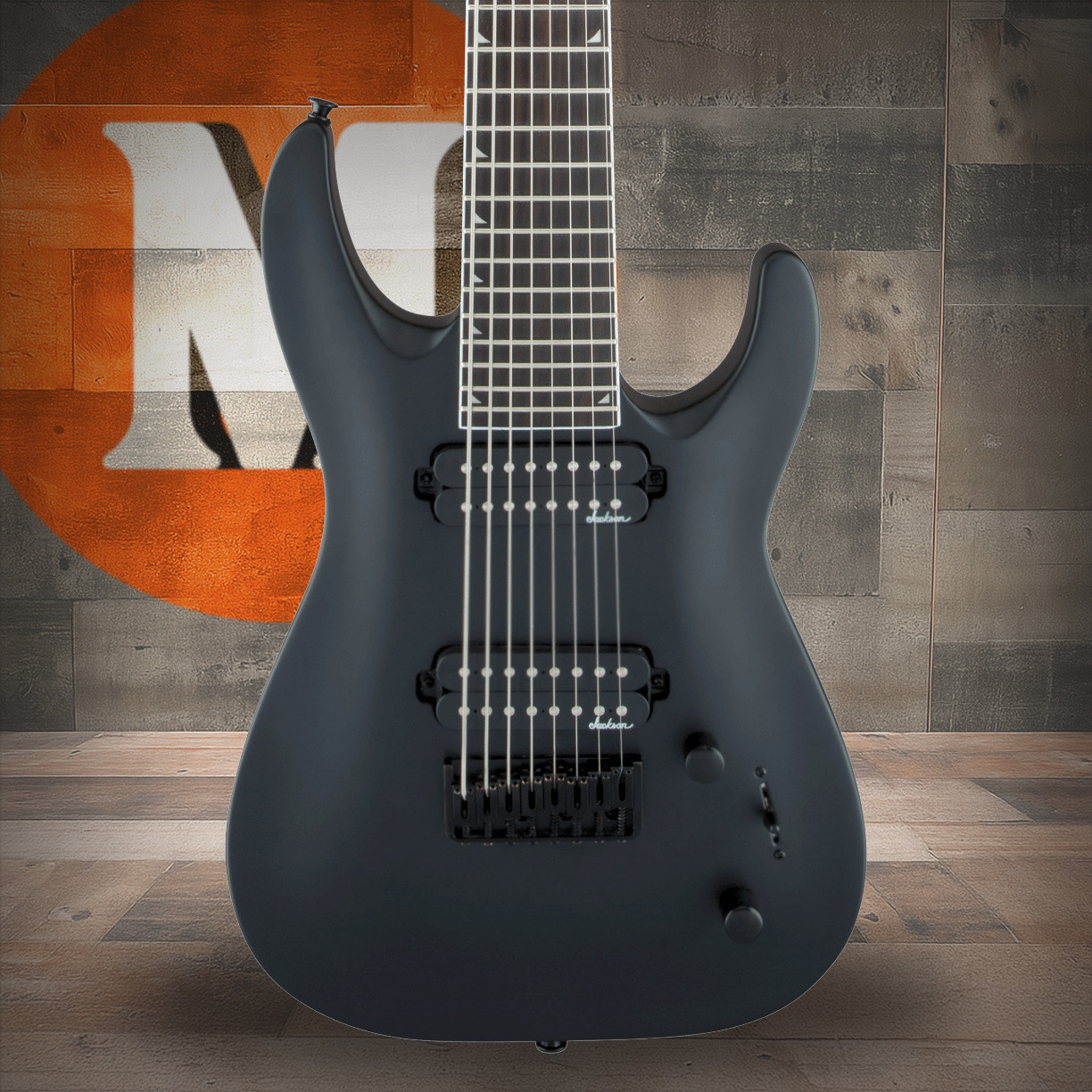 Jackson JS Series Dinky Arch Top JS32 -8 DKA HT - Amaranth Fingerboard - Satin Black | Musician Madness