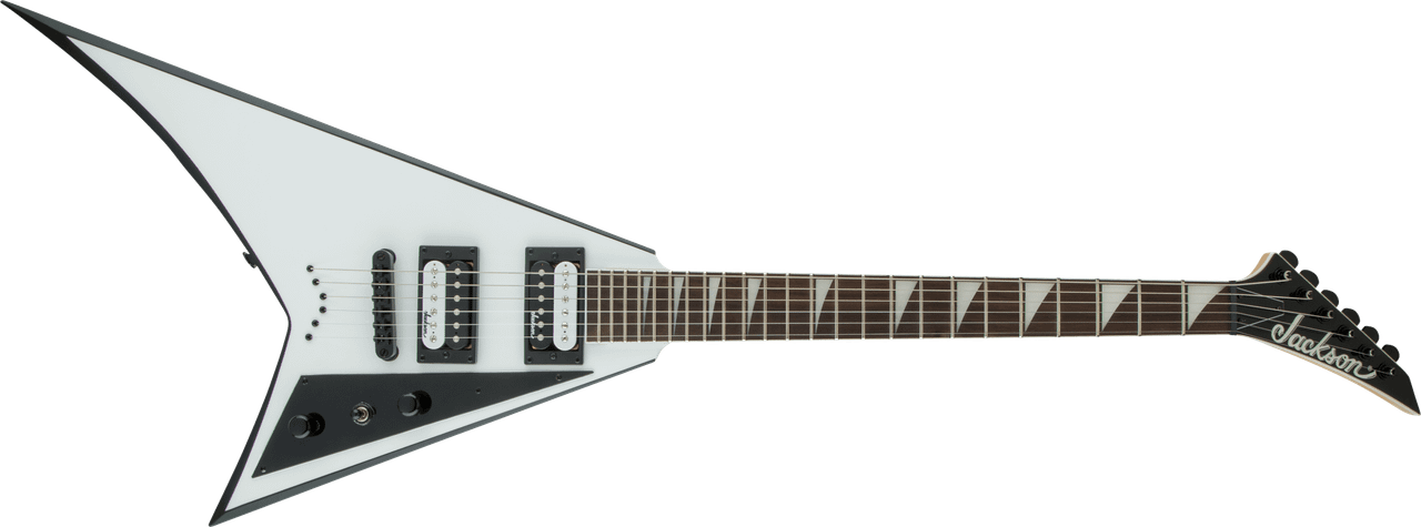 Jackson JS Series Rhoads JS32T - Amaranth Fingerboard - White with Black Bevels | Musician Madness