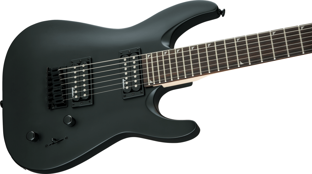 Jackson JS Series Dinky Arch Top JS22 -7 DKA HT - Amaranth Fingerboard - Satin Black | Musician Madness
