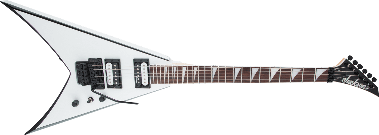 Jackson JS Series King V JS32 - Amaranth Fingerboard - White with Black Bevels | Musician Madness