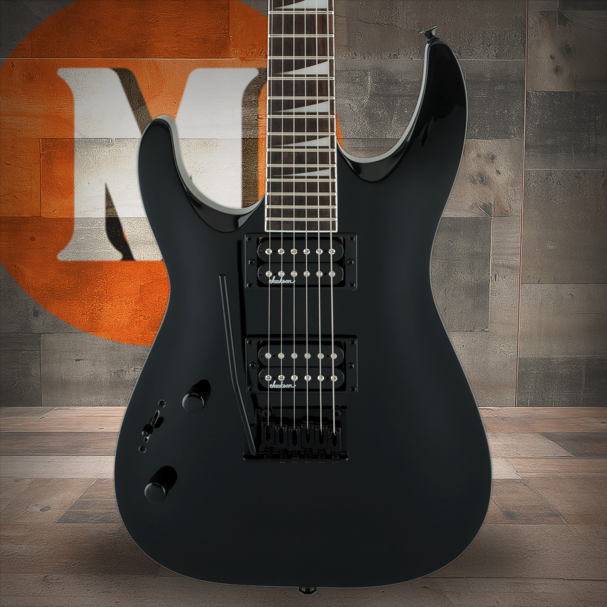 Jackson JS Series Dinky Arch Top JS22 DKA LH - Amaranth Fingerboard - Gloss Black | Musician Madness