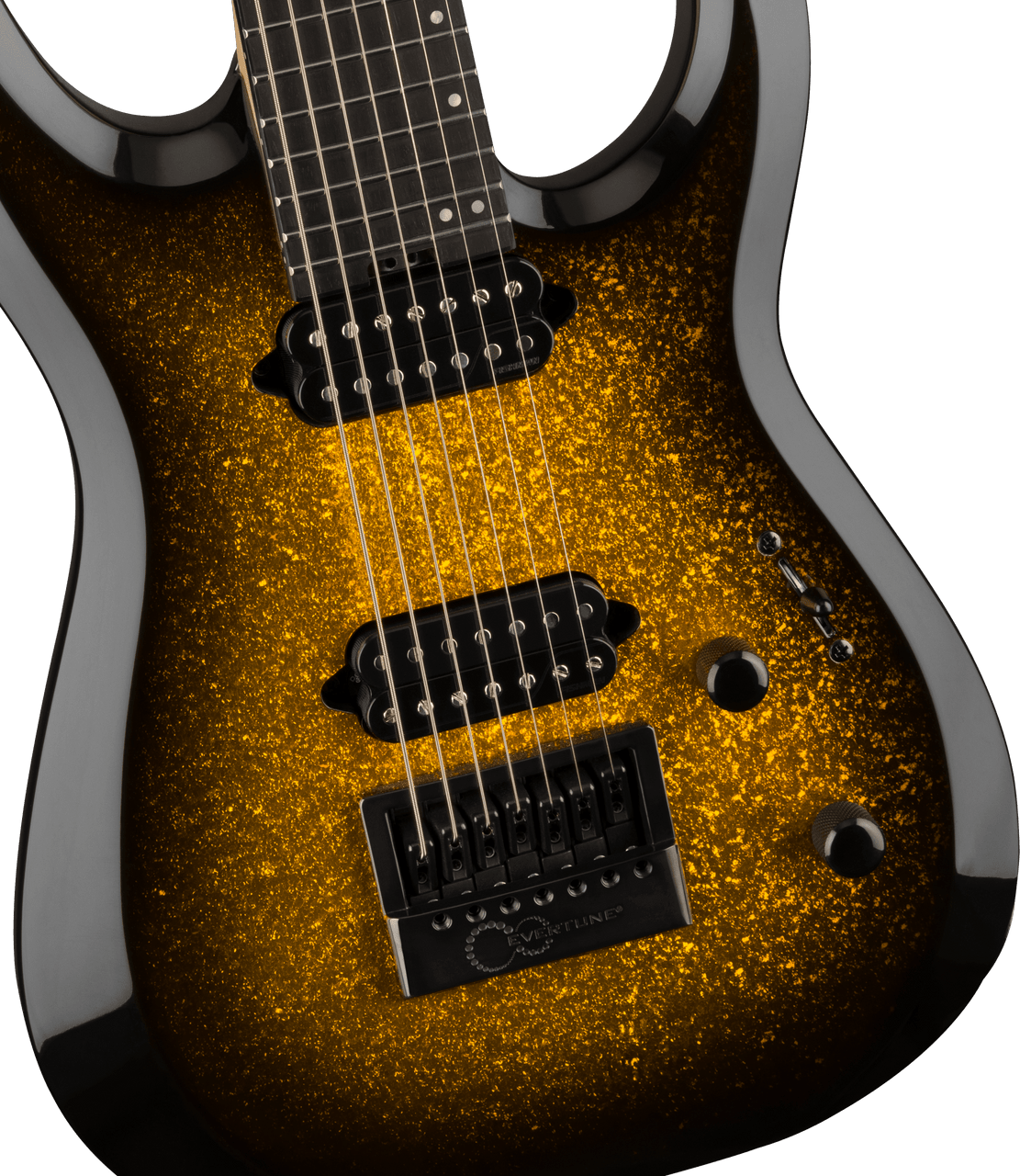 Jackson Pro Plus Series DK Modern EVTN7 - Ebony Fingerboard - Gold Sparkle | Musician Madness