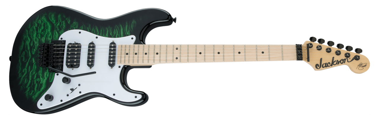 Jackson X Series Signature Adrian Smith SDXQM - Maple Fingerboard - Transparent Green | Musician Madness