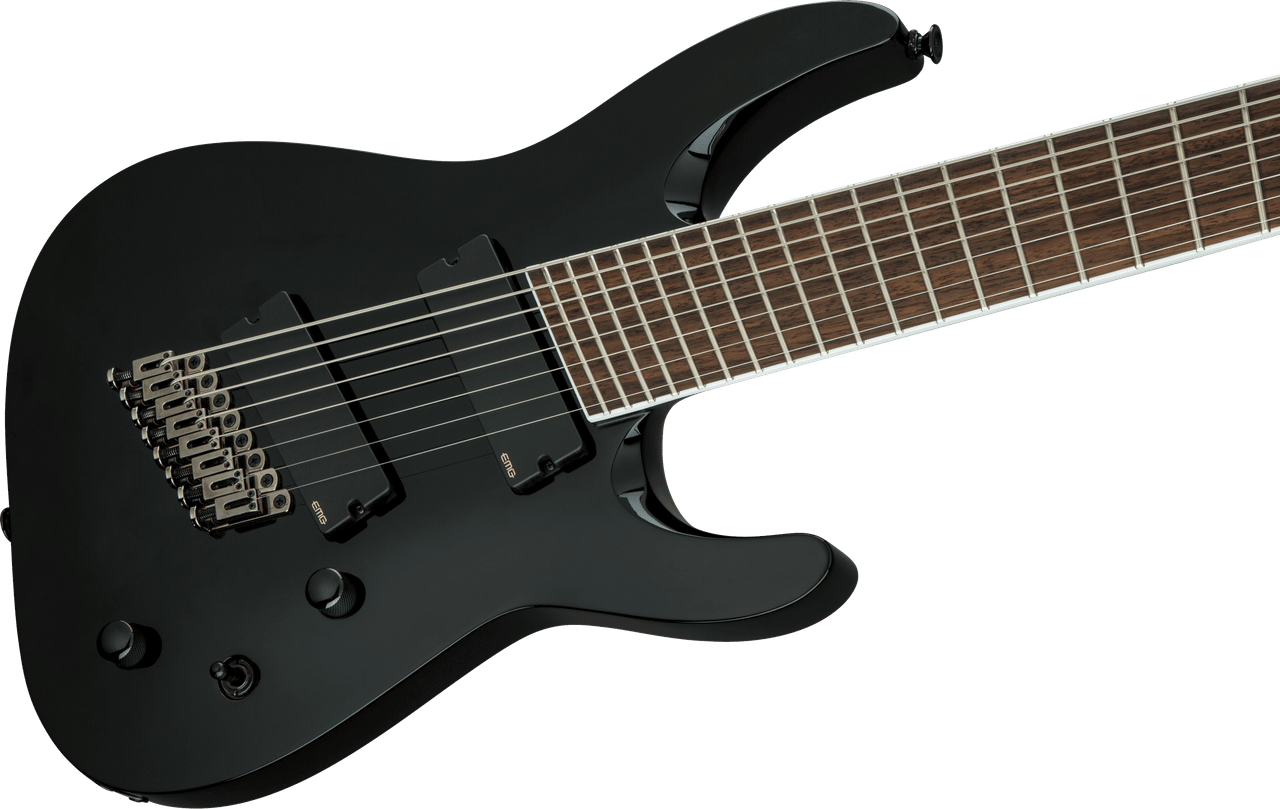 Jackson X Series Soloist Arch Top SLAT8 MS - Laurel Fingerboard - Multi -Scale - Gloss Black | Musician Madness