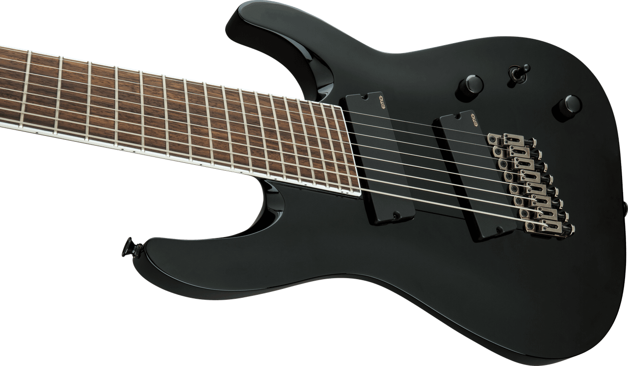 Jackson X Series Soloist Arch Top SLAT8 MS - Laurel Fingerboard - Multi -Scale - Gloss Black | Musician Madness