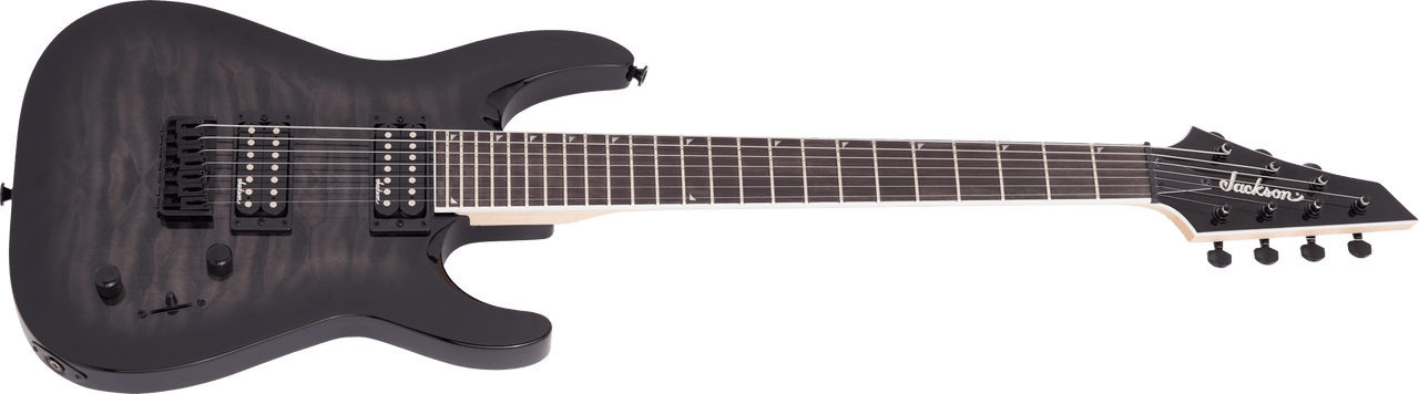 Jackson JS Series Dinky Arch Top JS22Q -7 DKA HT - Amaranth Fingerboard - Transparent Black Burst | Musician Madness
