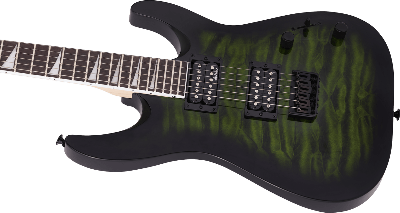 Jackson JS Series Dinky Arch Top JS32Q DKA HT - Amaranth Fingerboard - Transparent Green Burst | Musician Madness