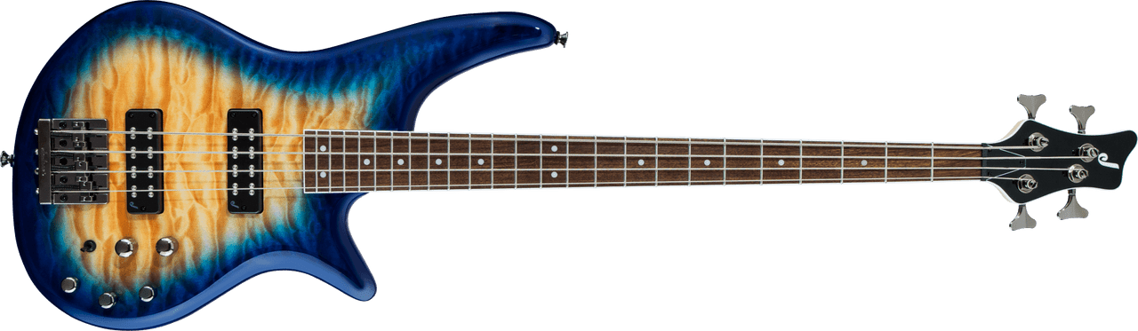 Jackson JS Series Spectra Bass JS3Q - Laurel Fingerboard - Amber Blue Burst | Musician Madness