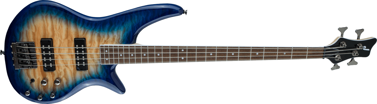 Jackson JS Series Spectra Bass JS3Q - Laurel Fingerboard - Amber Blue Burst | Musician Madness